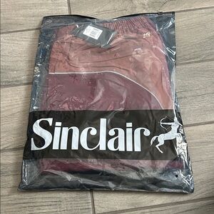 NWT Sinclair global nylon Pants in burgundy